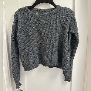 Brandy Melville Charcoal Grey Cropped Sweater
